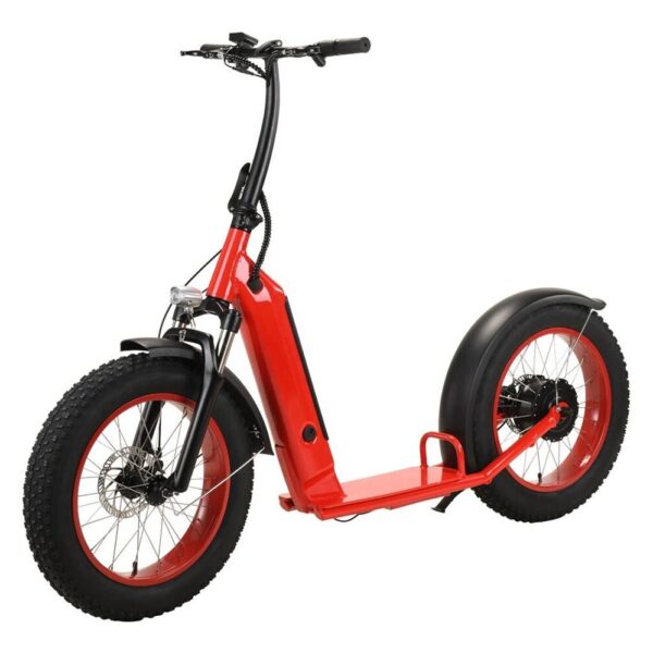Trottinette électrique de la marque DUALTRON avec de grandes roues de vélo