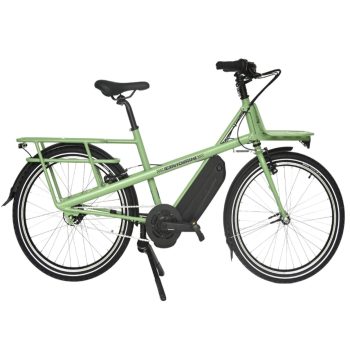Le vélo électrique Jean Fourche avec moteur pédalier dans sa couleur vert Matcha